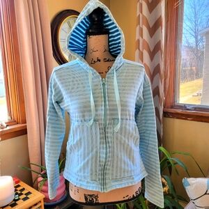 Columbia Striped Zip Up Hoodie Size Medium